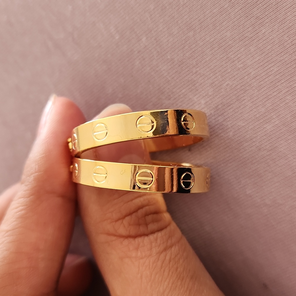 Imitation gold hoop earrings!
